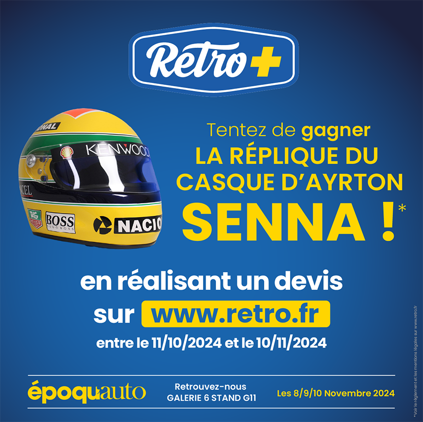 Epoqu'Auto - Rétro+ Assurances - Jeu concours réplique casque Ayrton Senna à gagner