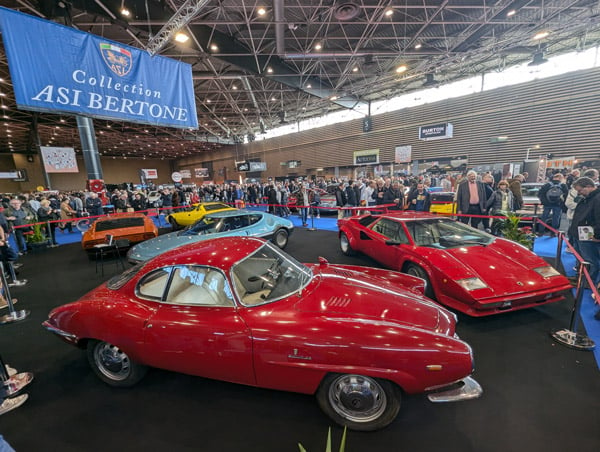 Epoqu'Auto Lyon 2024 - Formidable exposition consacrée à Bertone ouverte par deux chefs d’œuvre : l’Alfa Romeo Giulietta SS et la Lamborghini Countach